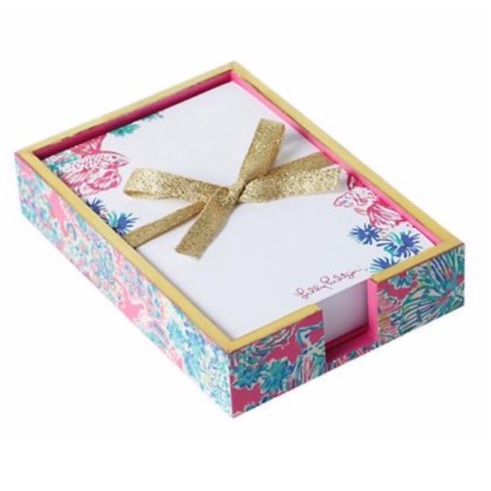 NWT Lilly Pulitzer Lacquer Tray With Matching Notepad